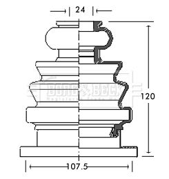 BORG & BECK gofruotoji membrana, kardaninis velenas BCB2682